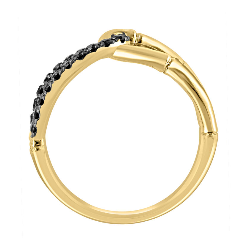 EFFY .28ctw. Black Diamond Crossover Ring in 14k Yellow Gold image number null